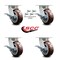 Service Caster 5 Inch Kingpinless Poly on Polyolefin Wheel Caster Set Brake and Swivel Lock SCC SCC-KP30S520-PPUR-SLB-BSL-4 - alternate 3